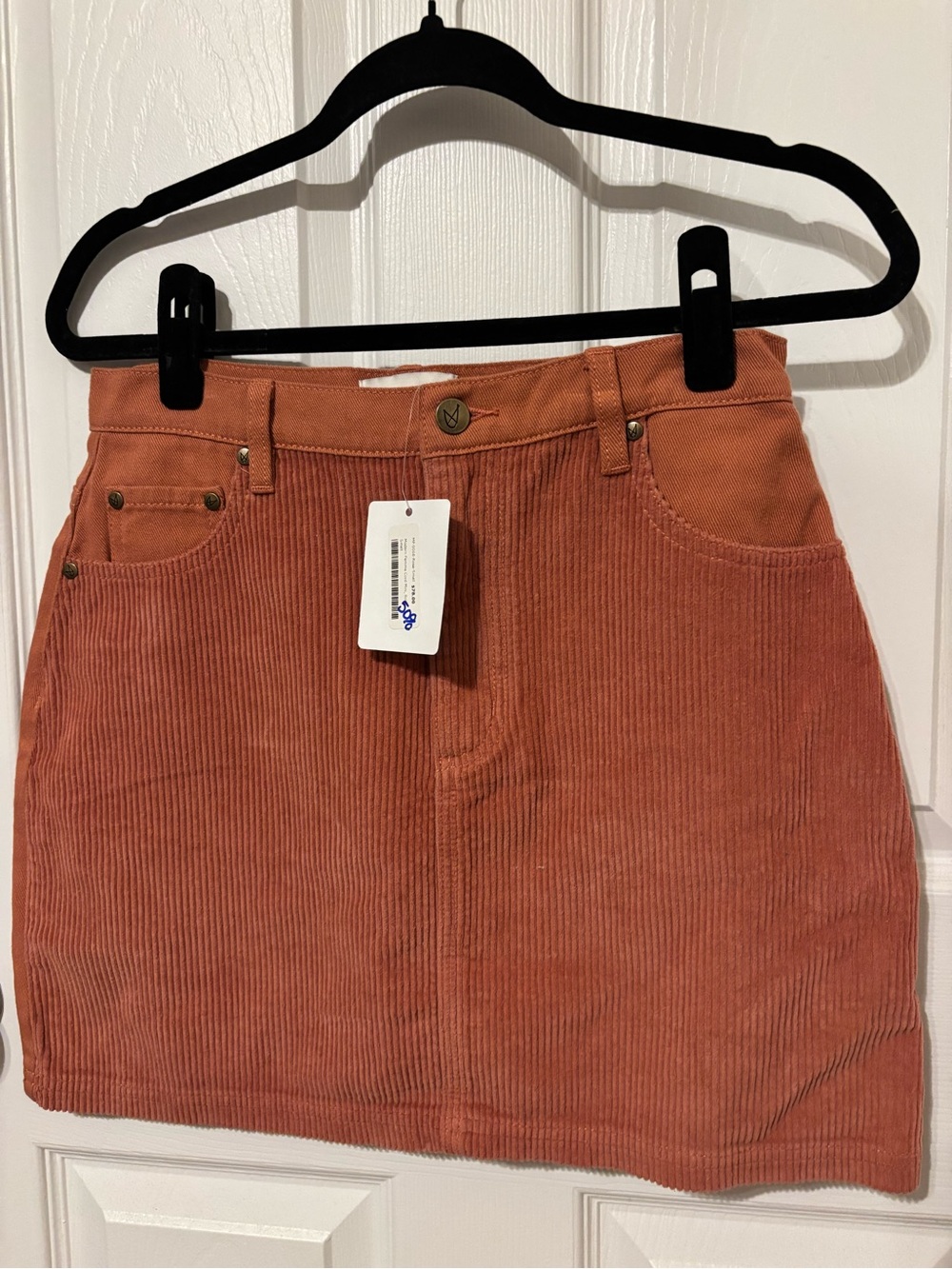 NWT Corduroy Mini Skirt in Rust